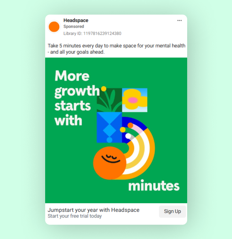Headspace Instagram ad