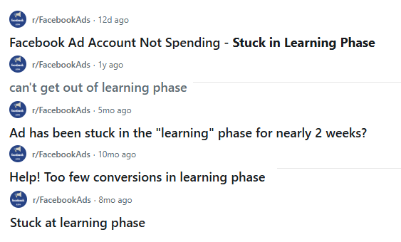 facebook ads learning phase reddit