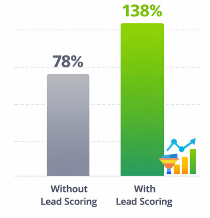 Most leads fail to convert due to inadequate qualification and nurturing, highlighting the importance of structured lead scoring and funnel tracking