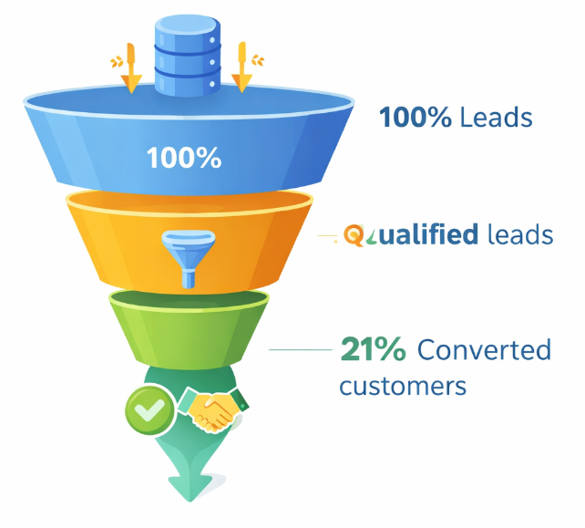 Bar chart comparing aligned and misaligned teams, showing 38% higher win rates and stronger revenue growth for aligned organizations