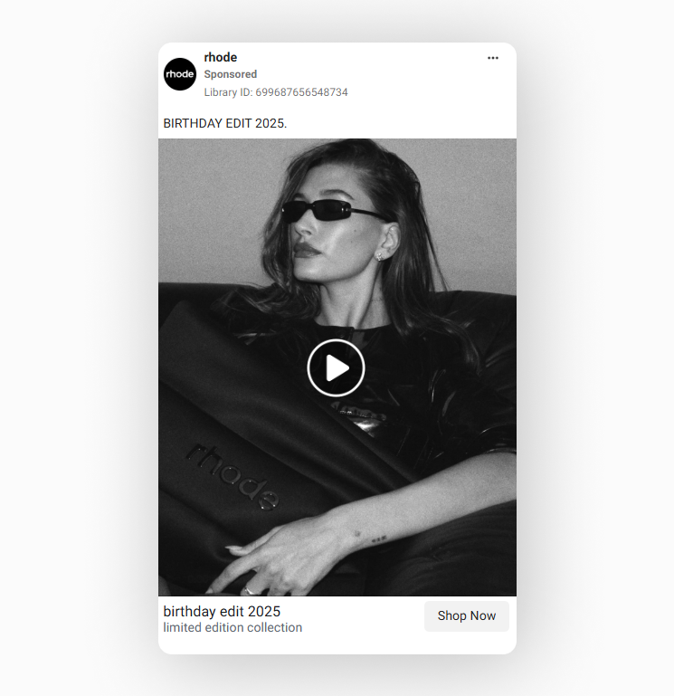 Rhode Instagram ad