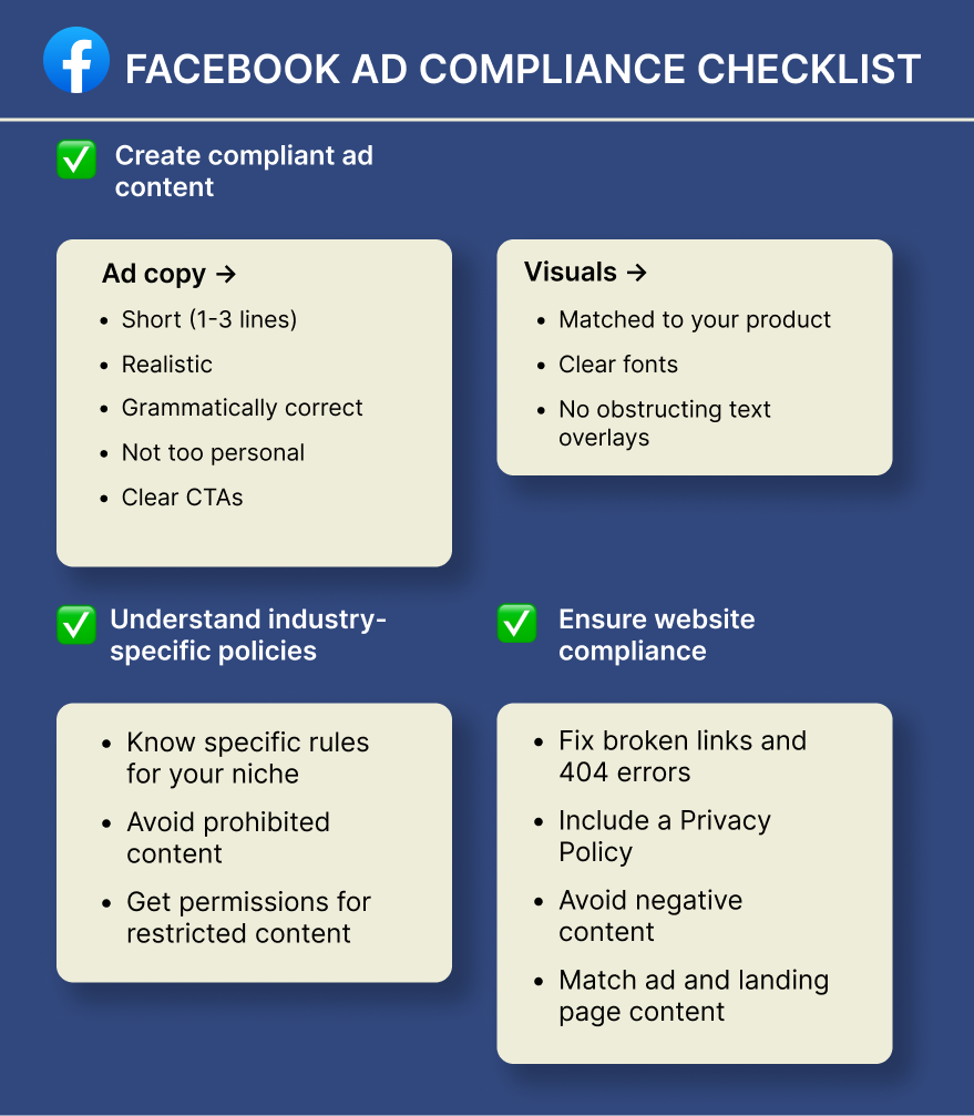 Facebook ads compliance checklist